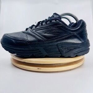 Brooks Addiction Walker Shoes Womens 8.5 Black Leather Walking Sneakers